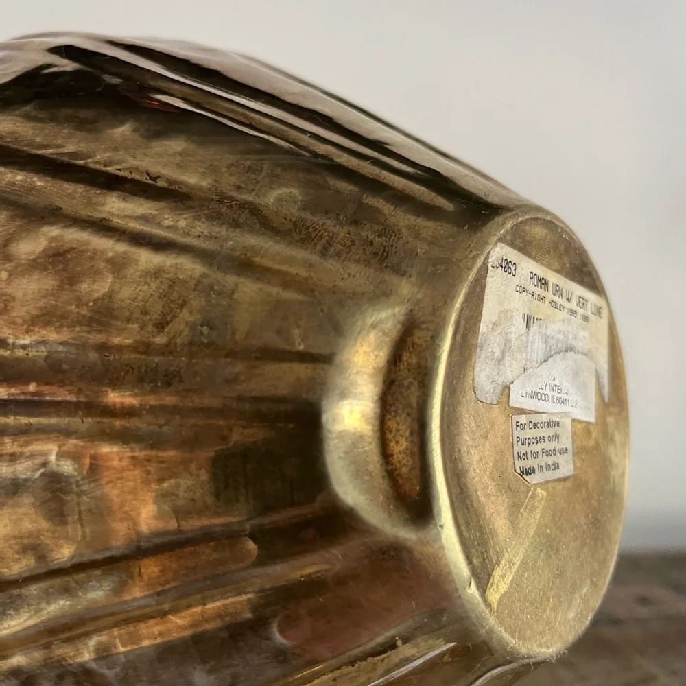 Large brass Roman Urn